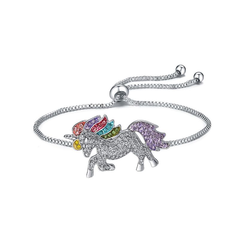 2019 Mode Dessin Animé Mignon Licorne Saint Valentin Cadeau Anneaux Colliers Boucles D'oreilles Bracelets