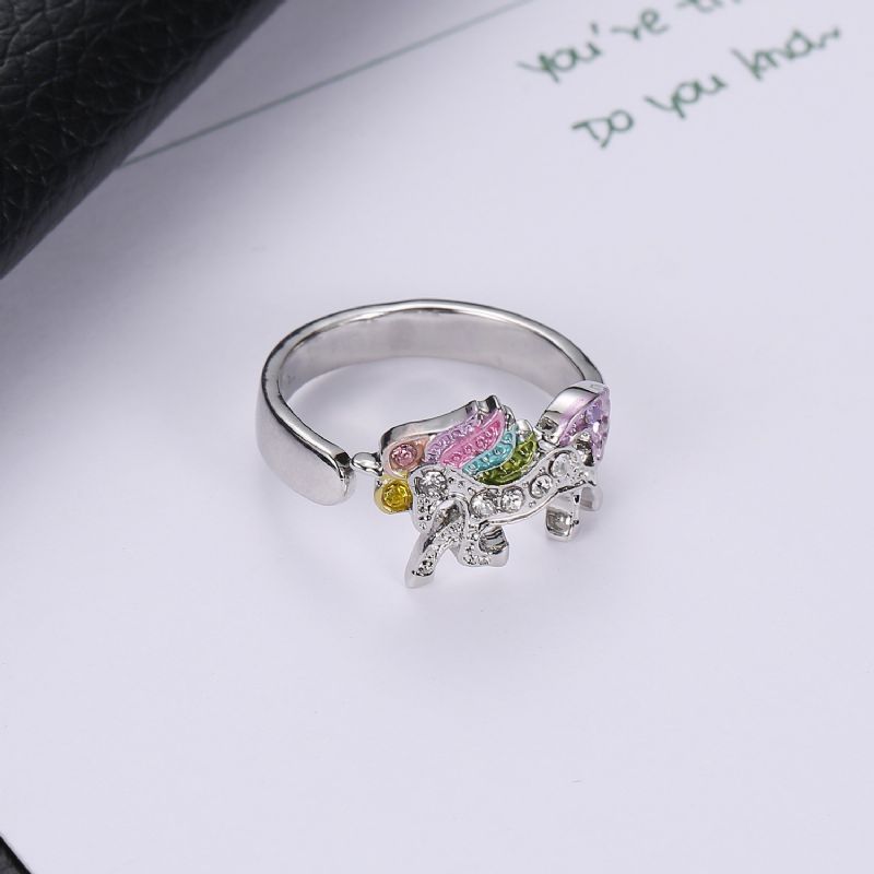 2019 Mode Dessin Animé Mignon Licorne Saint Valentin Cadeau Anneaux Colliers Boucles D'oreilles Bracelets