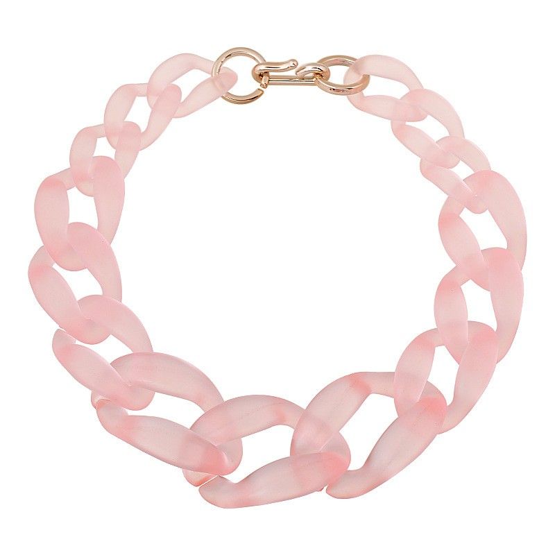 Candy Colors Acrylique Twist All-match Colliers De Déclaration Pour Femmes