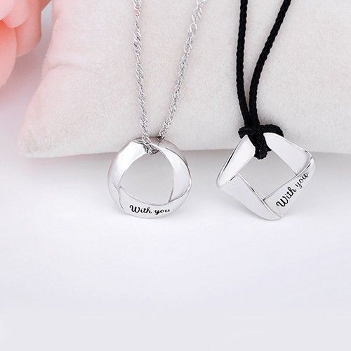 Collier D'amant "love You" En Argent Sterling 925 (prix Pour Une Paire)