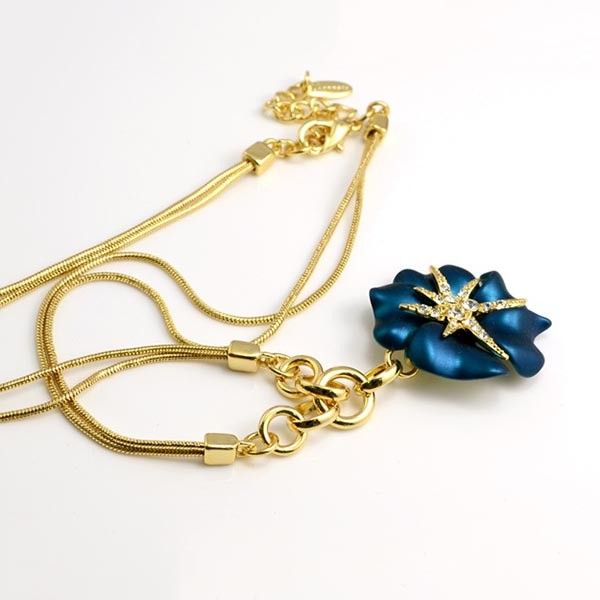 Collier De Chaîne De Clavicule Rétro En Forme De Fleur De Mode Et D'étoile De Mer Pour Les Femmes