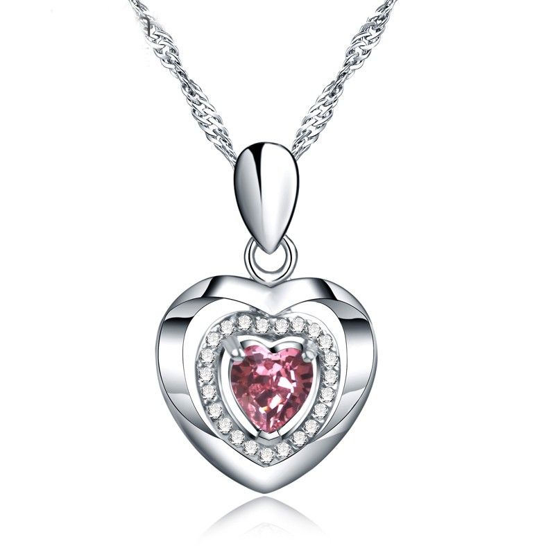 Collier Classique En Zircon Cubique Incrusté D'argent S925