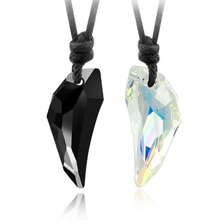 Collier De Couple En Cristal De Pointe