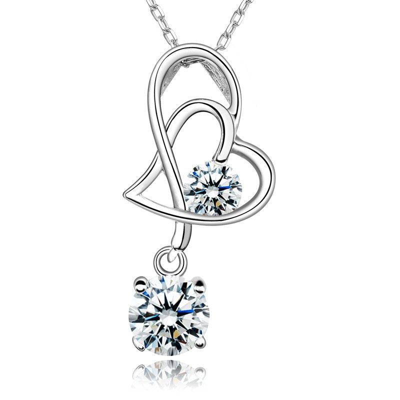 Collier CZ Incrusté En Argent Sterling 925 Avec Une Belle Signification