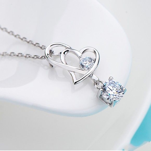 Collier CZ Incrusté En Argent Sterling 925 Avec Une Belle Signification