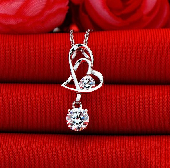 Collier CZ Incrusté En Argent Sterling 925 Avec Une Belle Signification