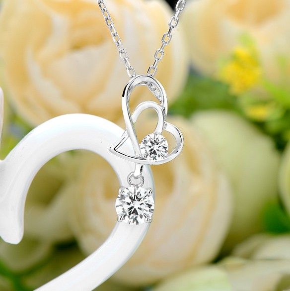 Collier CZ Incrusté En Argent Sterling 925 Avec Une Belle Signification