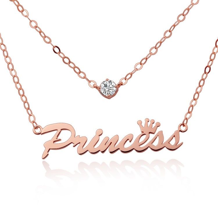 Collier Double Lettre Personnalisée