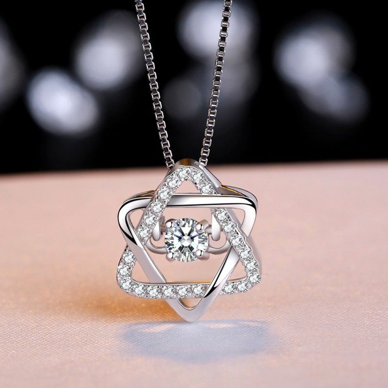 Collier De Femme Brillant Élégant En Argent S925 New Fashion Wild