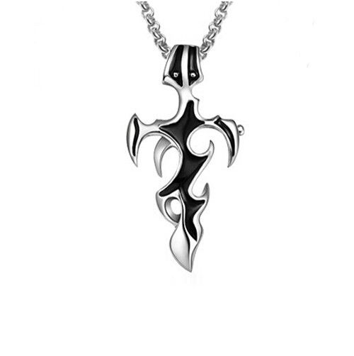 Collier Pour Homme En Acier Au Titane Cool Sword À Graver