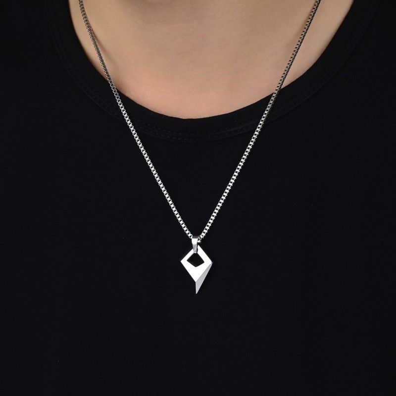 Collier Pour Homme Avec Pendentif En Or Tungstène