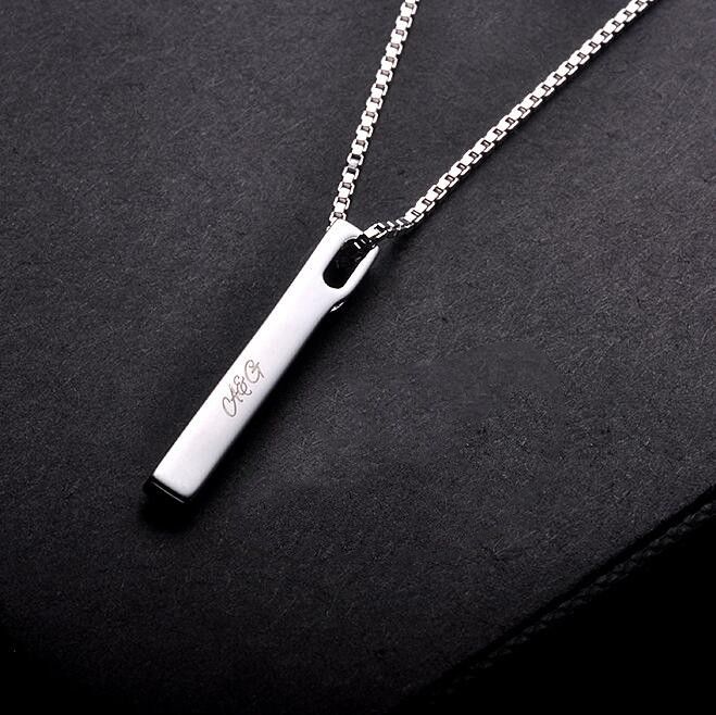 Collier Long En Argent 925 Personnalisé