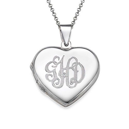 Collier Médaillon Cœur Monogrammé