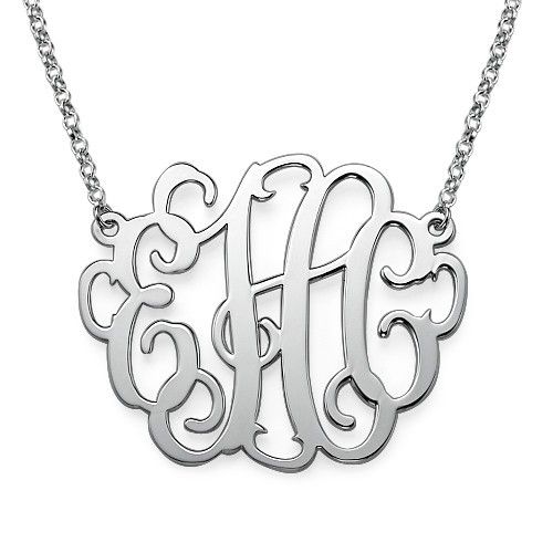 Collier Monogramme En Argent XXL