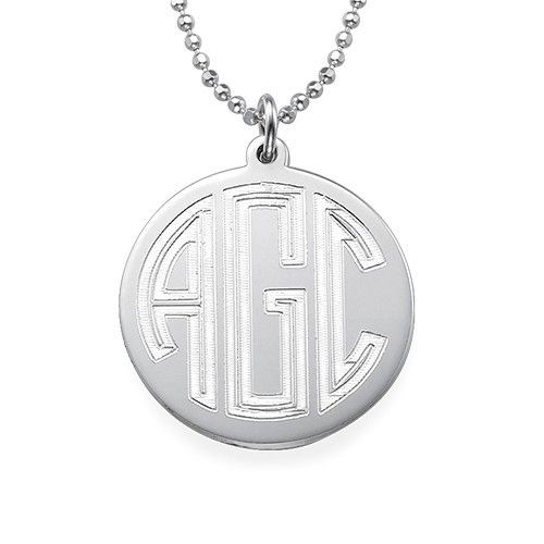 Collier Monogramme Bloc Gravé