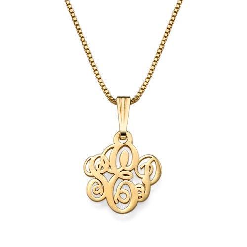 Collier Monogramme Plaqué Or  XS