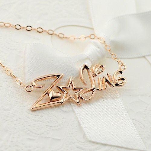 Collier De Nom De Lettre Personnalisé