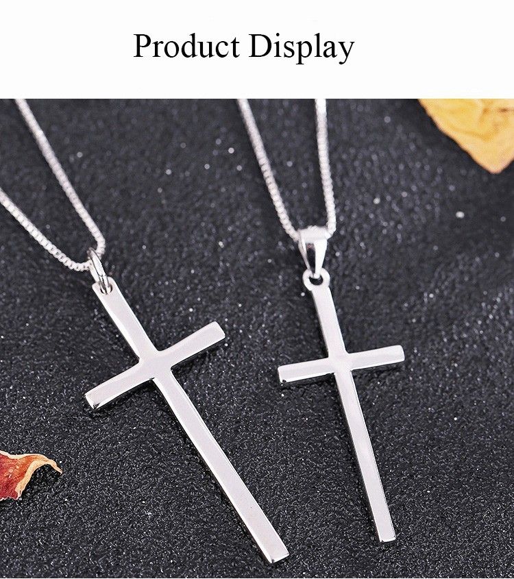 Collier Pendentif Croix Pour Couples Colliers D'amoureux En Argent 925