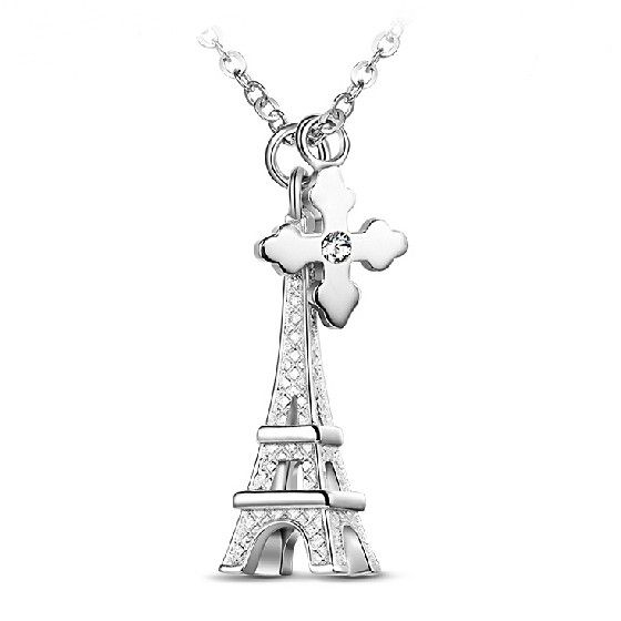 Collier Tour Eiffel En Argent Sterling 925