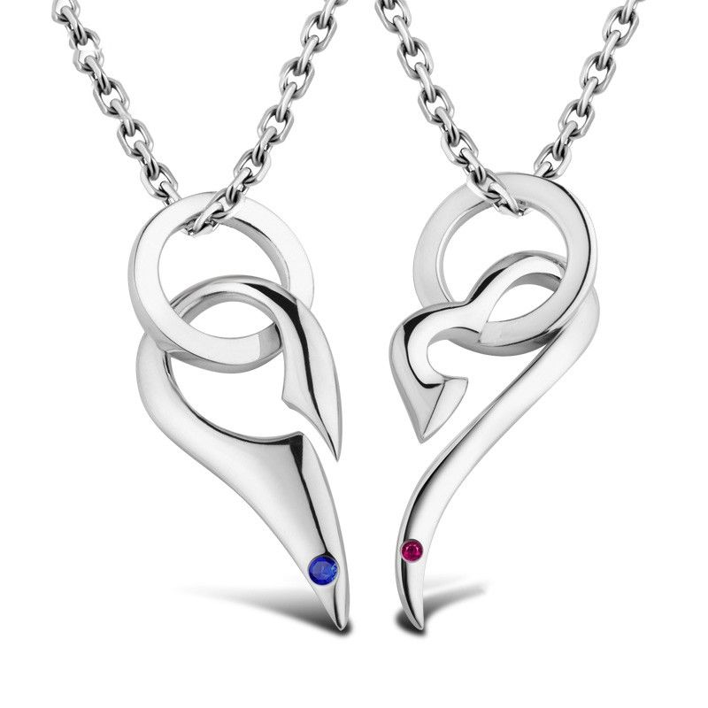 Colliers Pour Couples En Argent Meet Heart S925