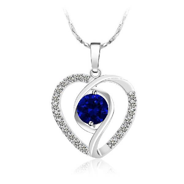 Fashion You Are In My Heart Crystal Heart Collier En Argent Sterling Pour Femmes