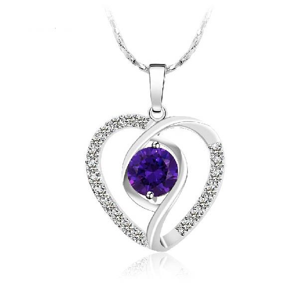 Fashion You Are In My Heart Crystal Heart Collier En Argent Sterling Pour Femmes