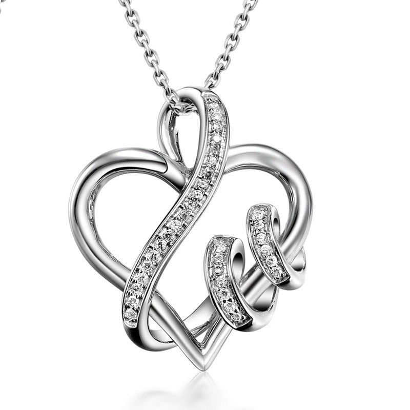 Love Keepsake Collier En Argent 925 En Forme De Cœur