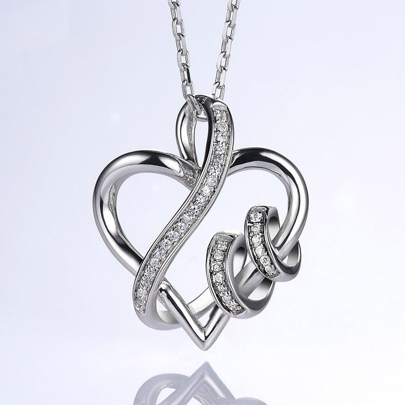 Love Keepsake Collier En Argent 925 En Forme De Cœur