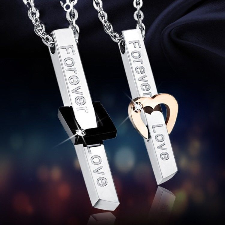 "love You" Exquis True Love Custom Lovers Colliers