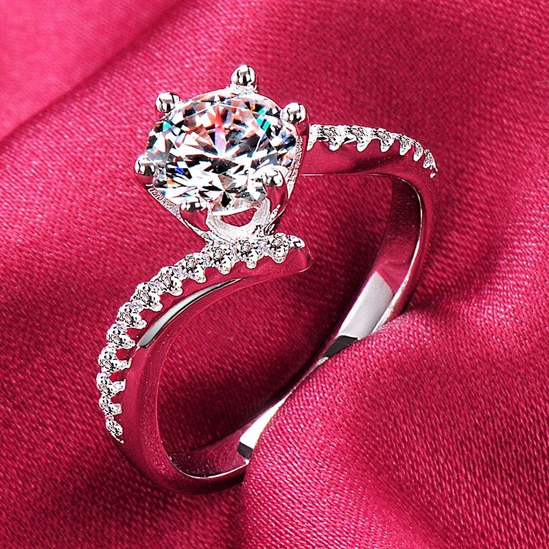 0.3 - 1.0 Carat Simulé Bague De Fiançailles / Mariage / Promesse De Diamant Pour Elle