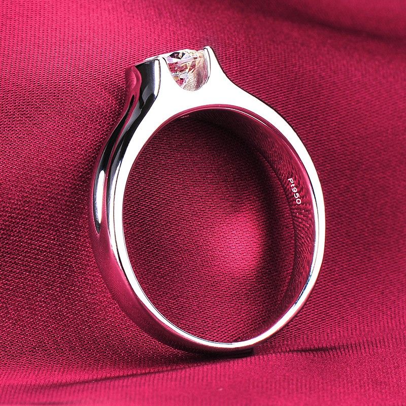 0.6 Carat Simulé Bague De Fiançailles / Mariage / Promesse De Diamant Pour Lui