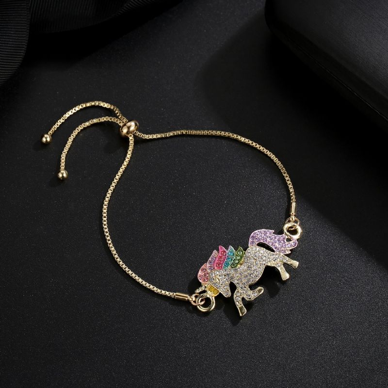 2019 Mode Dessin Animé Mignon Licorne Saint Valentin Cadeau Anneaux Colliers Boucles D'oreilles Bracelets