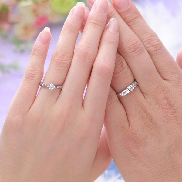 Anneaux De Couple En Zircone Cubique Incrustés En Argent 925 Luxueux Et Élégants