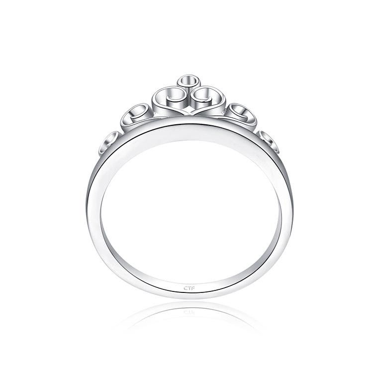 Bague Couronne En Argent 925 Brillante De Reine Enchantée