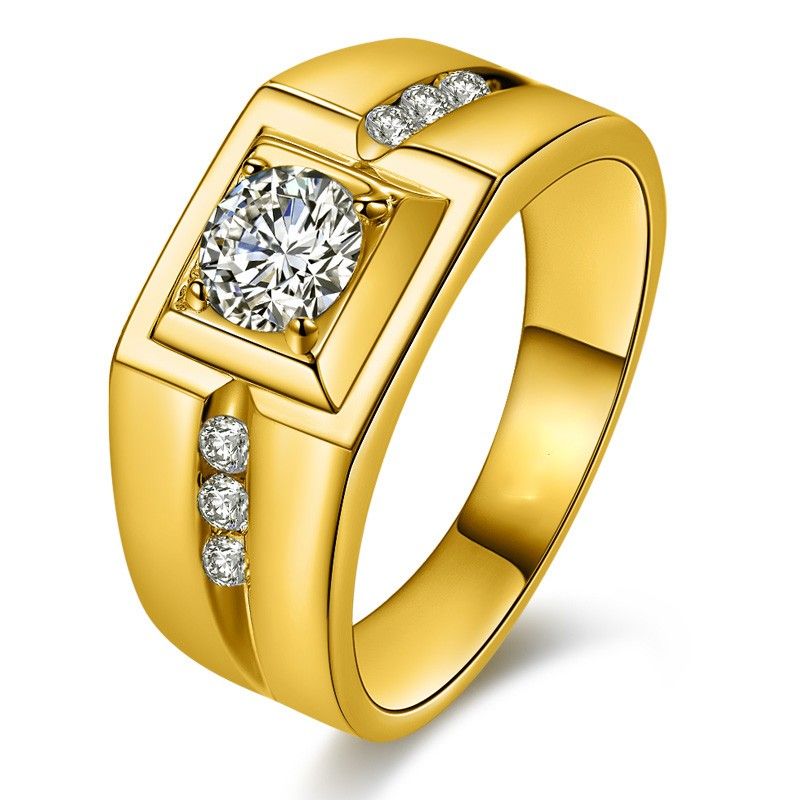 Bague À Diamant En Or 24 Carats Plaquée Dominatrice