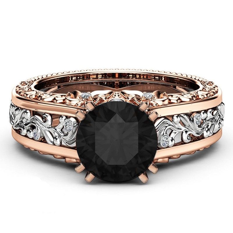 Bague De Séparation Des Couleurs En Alliage Plaqué Or Rose 14 Carats À Vente Chaude