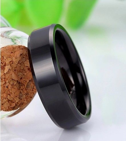 Bague En Tungstène Noir Pour Homme Avec Différentes Tailles À Choisir