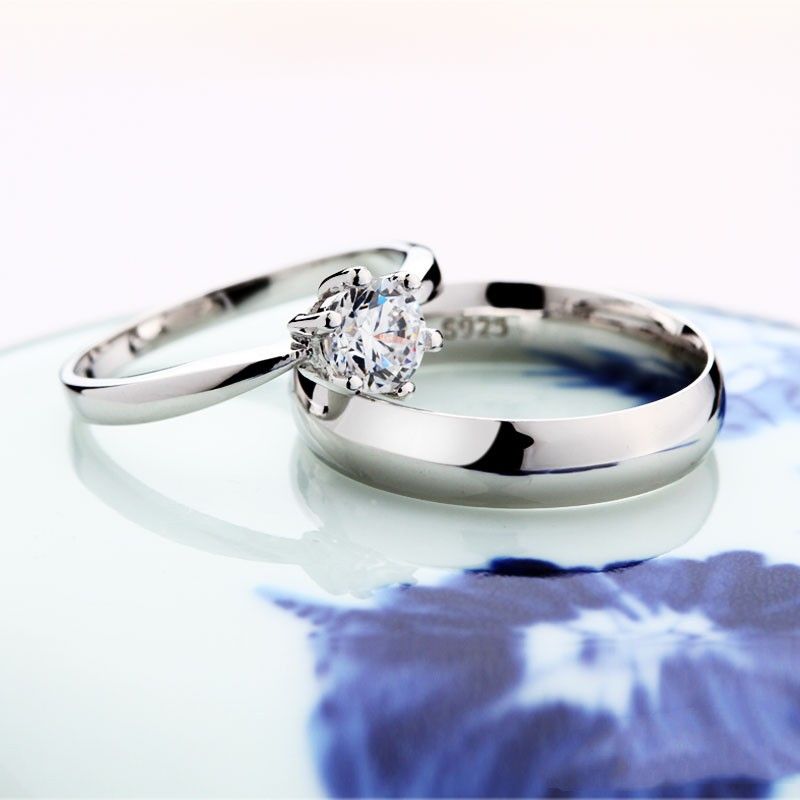 Cadeau Parfait Pour La Saint-valentin Anneaux De Couple En Argent 925