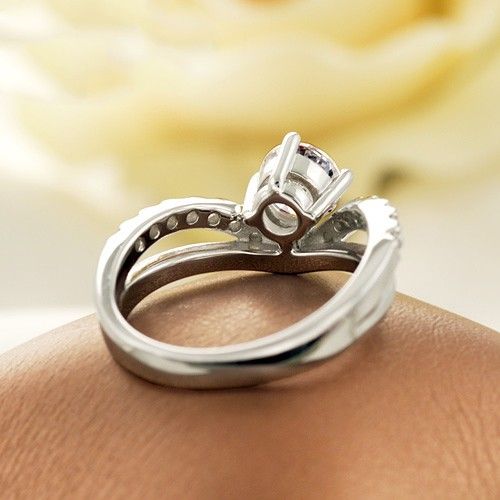 Corée Rétro 925 Incrustation D'argent Super Flash Bague Couronne Zircone Cubique