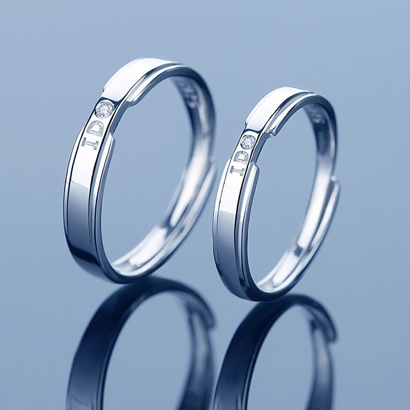 Je Fais Des Anneaux De Promesse Pour Les Couples En Anneaux De Couple Ajustables En Argent Sterling 925