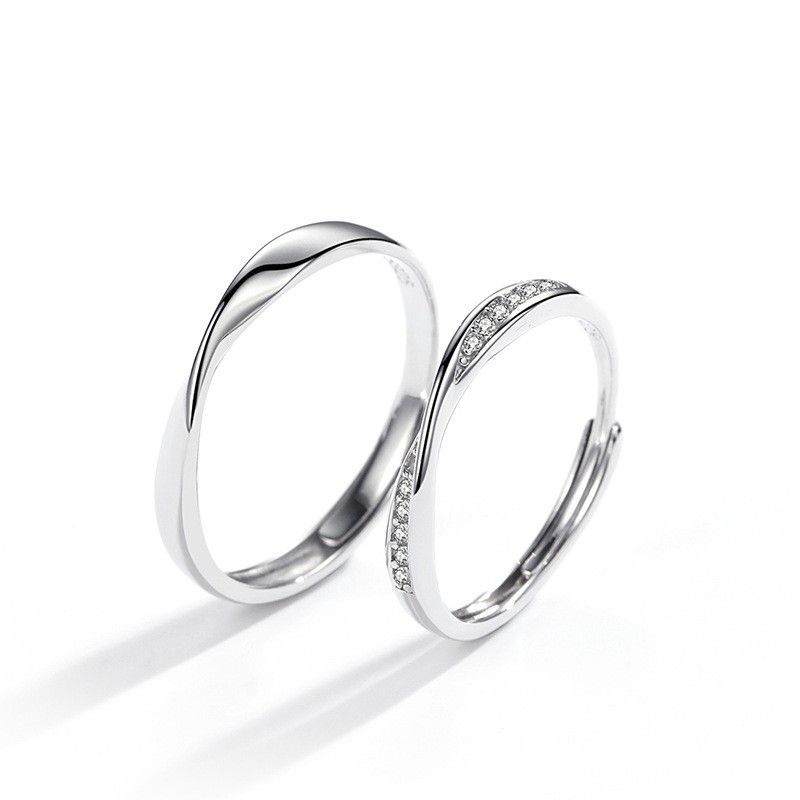 Mobius Simple Twist Ring Surface 925 Anneaux De Couple