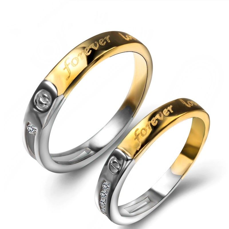 Nouveaux Anneaux Coréens "have Mutual Affinity" S925 En Argent Sterling