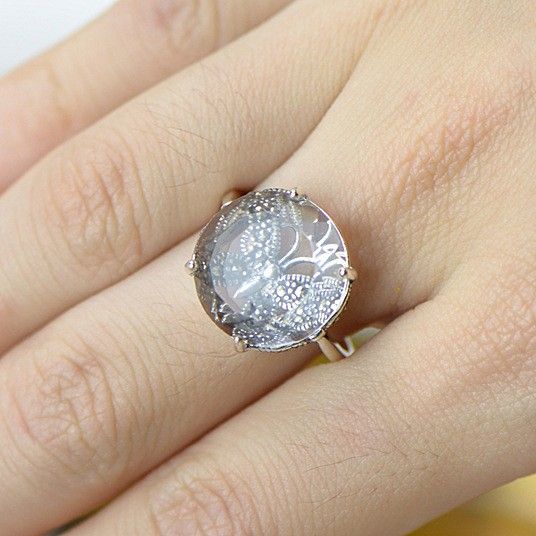 Romantique Butterfly Love S925 Bague En Cristal Blanc Naturel Incrusté En Argent Sterling