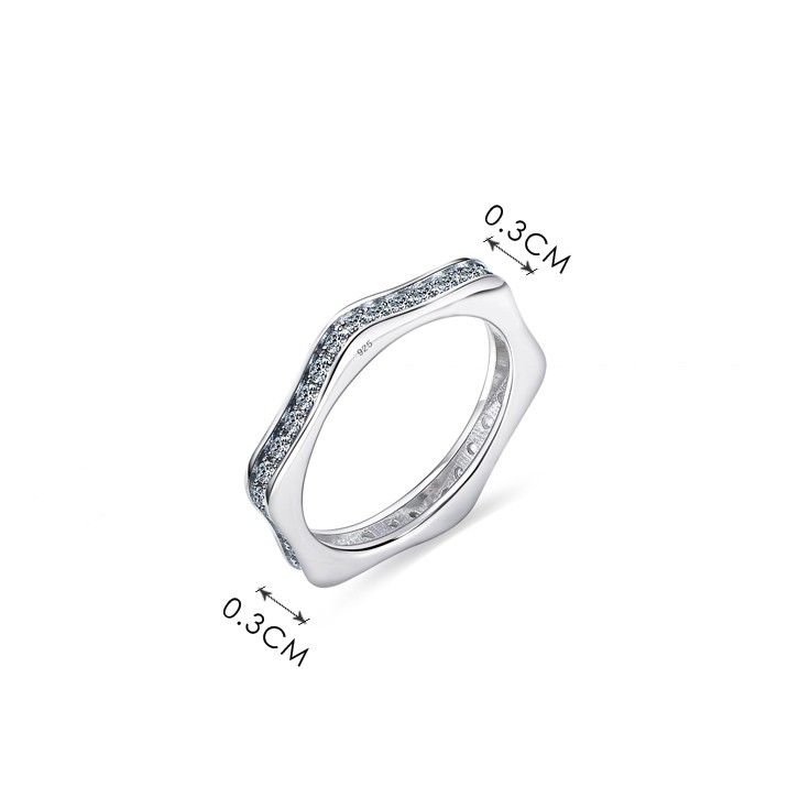 S925 Bague En Forme D'étoile Douce Incrustée D'argent Avec Zircone Cubique