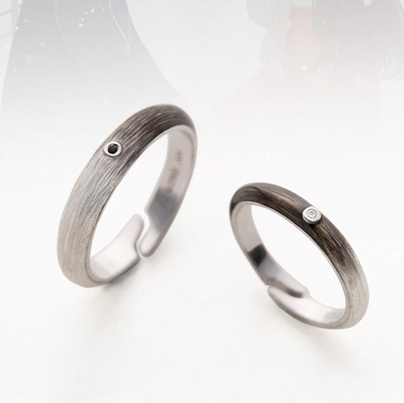 Vivre Avec Vous Pour Toujours S925 Anneaux De Couple Ajustables Pour Amoureux En Argent Sterling