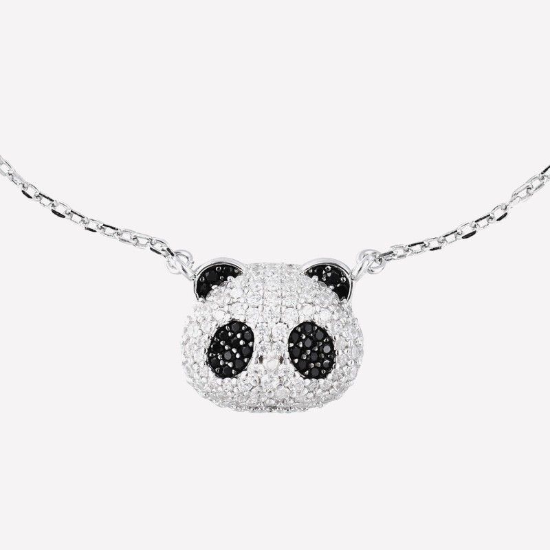 Bracelet À Breloques Panda Mignon Pour Femme En Argent Sterling Et Zircon Cubique