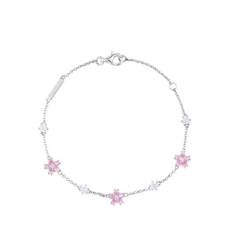 Bracelet À Breloques Unique En Fleurs De Cerisier Pour Femme En Argent Sterling