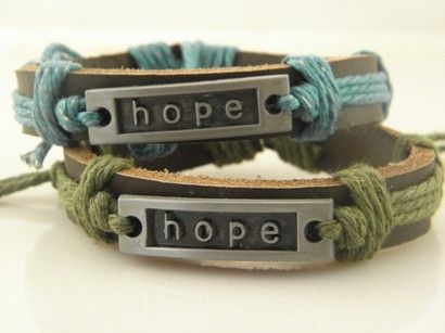 Bracelet En Cuir Fait Main Hope