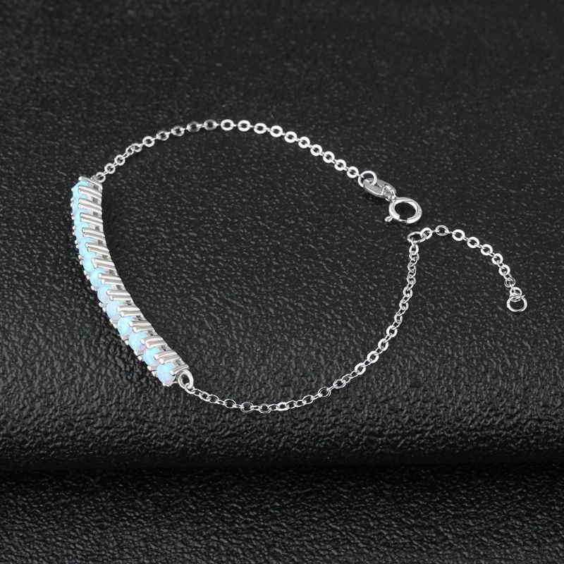 Bracelet Opale À Charme Swing Unique Pour Femme En Argent Sterling